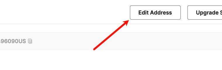 Edit Address at the top of Order Details