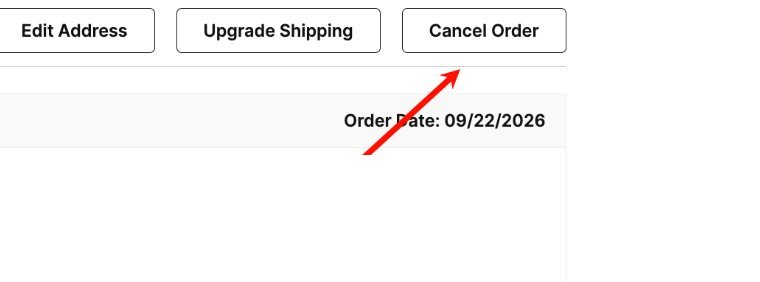 Cancel Order at the top of Order Details